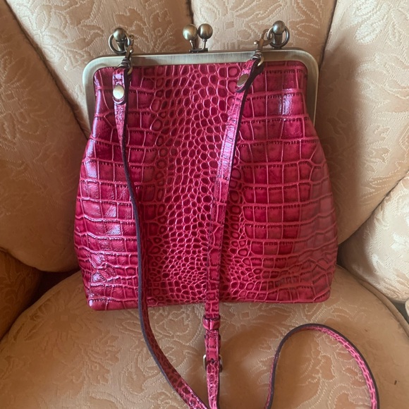 FEBRUARY IS GONE SALE! Nash Novella Cherry Crocodile-Emboss Bag handle strap - Picture 1 of 9